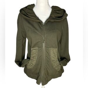 Prairie Underground Olive Green Short Cloak Hoodie size L.